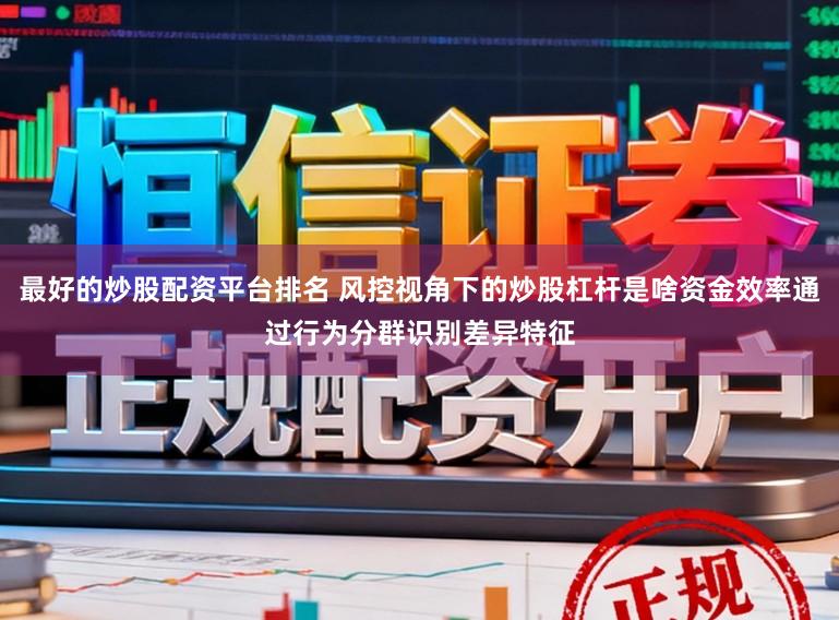 最好的炒股配资平台排名 风控视角下的炒股杠杆是啥资金效率通过行为分群识别差异特征