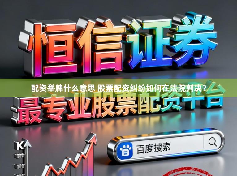 配资举牌什么意思 股票配资纠纷如何在法院判决？
